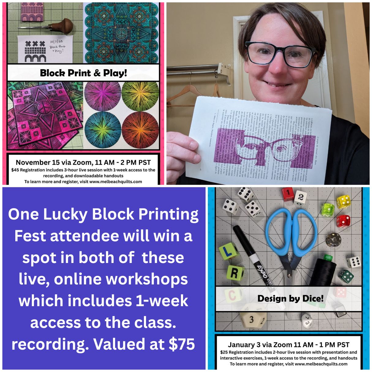 Block Print & Play + Design by Dice Online Classes